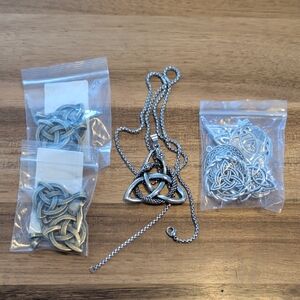 Silver Celtic Knot Necklace and Pendants